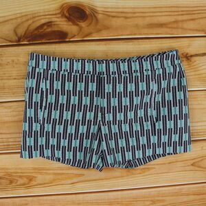 Gap Chino Shorts Mid Rise Womens 10 Multicolor‎ Geometric 100% Cotton Flat Front